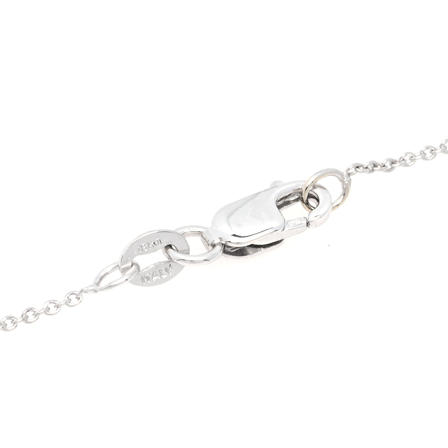 18K White Gold Diamond Love Letter L Pendant Necklace