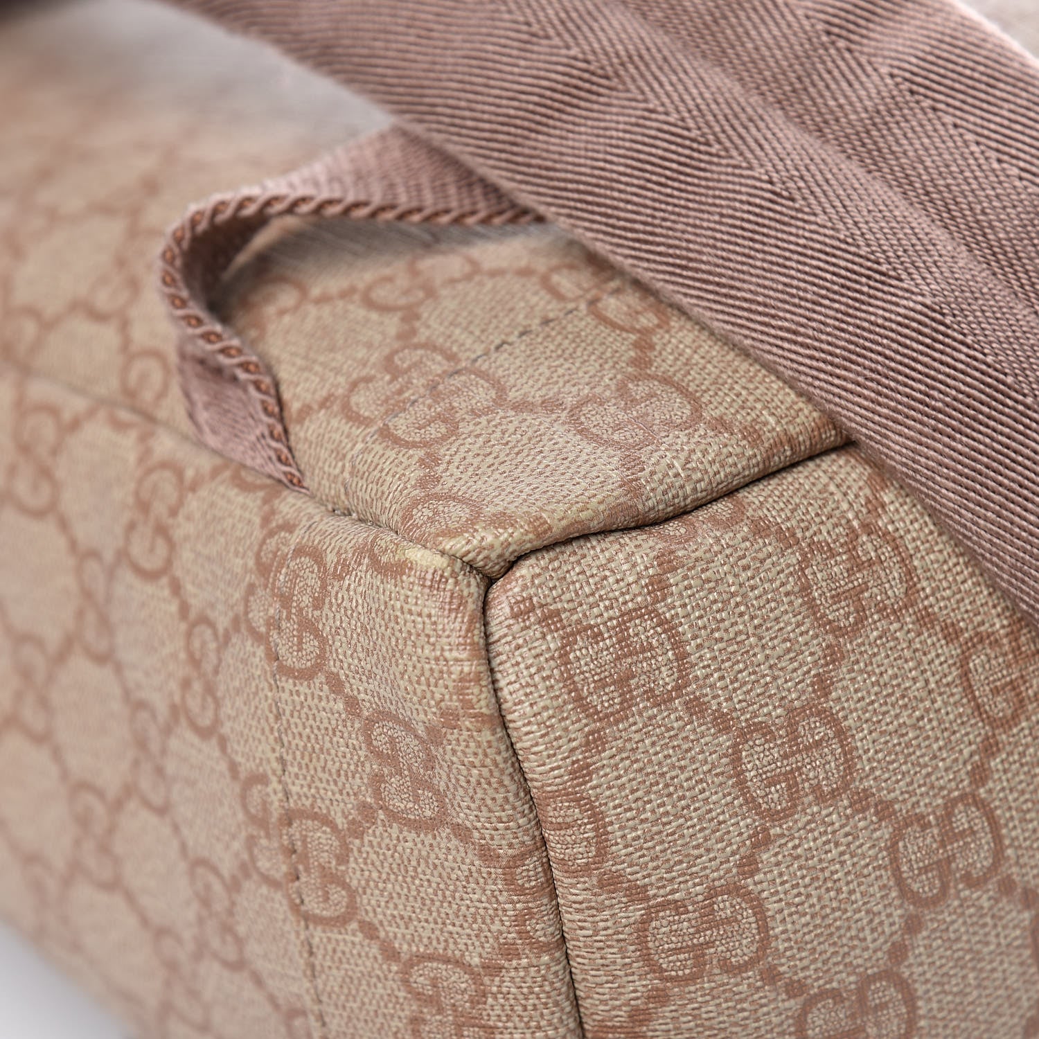 Gucci GG Supreme Monogram Medium Single Buckle Rucksack Backpack Beige 25 of 26