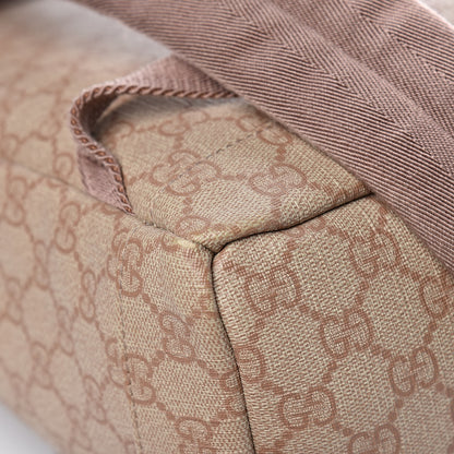 Gucci GG Supreme Monogram Medium Single Buckle Rucksack Backpack Beige 25 of 26