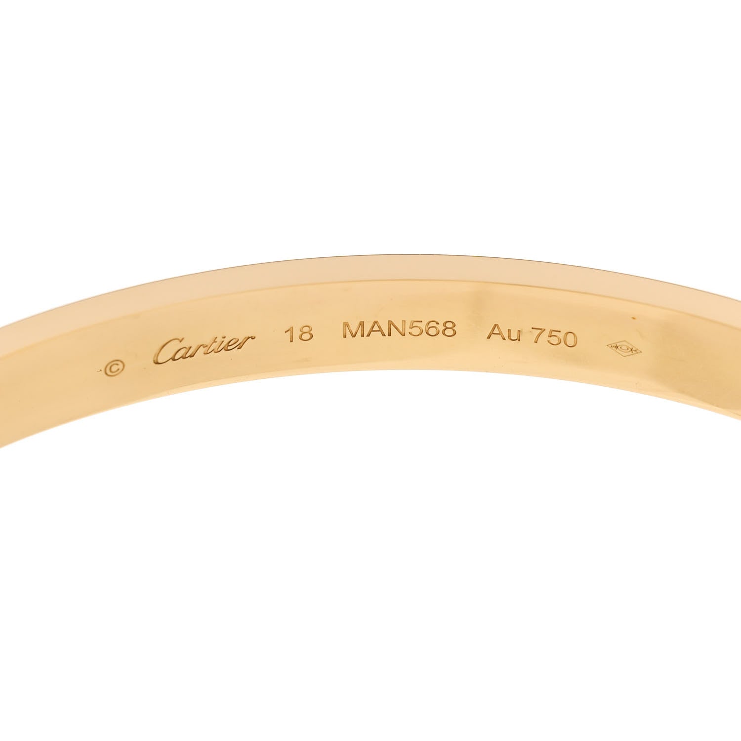 Cartier 18K Yellow Gold LOVE Bracelet 18 4 of 6