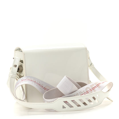 Off-White Calfskin Perforated Binder Flap Bag White 3 of 13