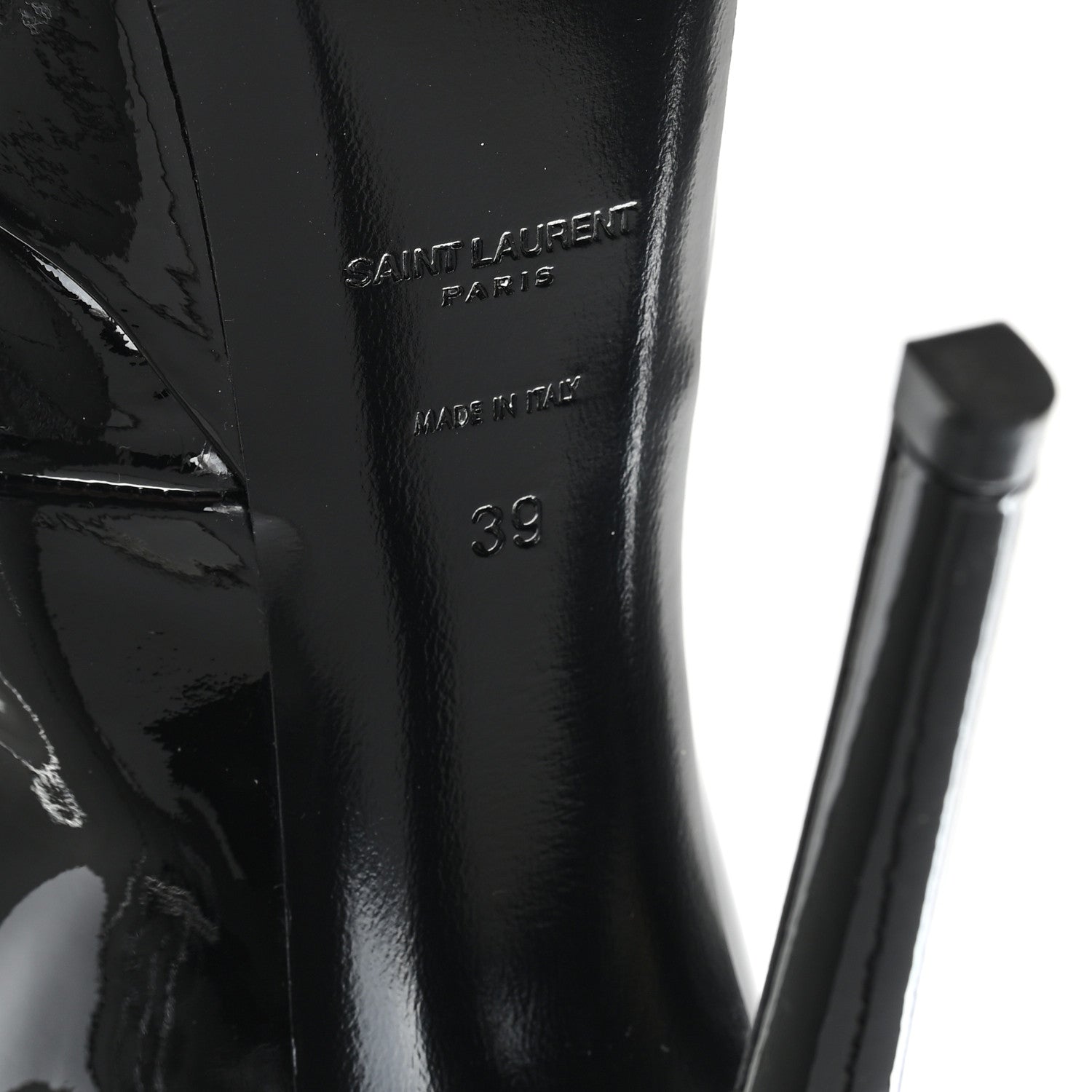 Saint Laurent Vernice Glove Lace Up Platform Boots 39 Black 7 of 9