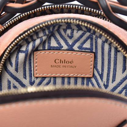 Chloe Grained Shiny Calfskin Mini Round Daria Bag Peach Bloom 8 of 10