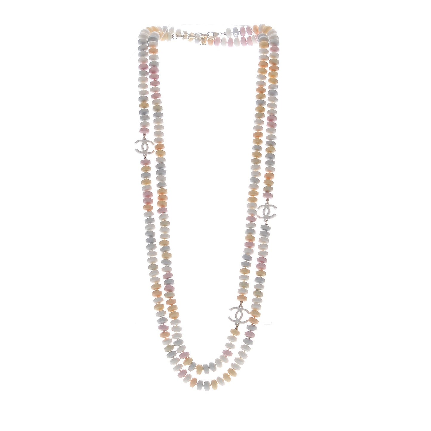 Candy CC Double Strand Necklace Multicolor