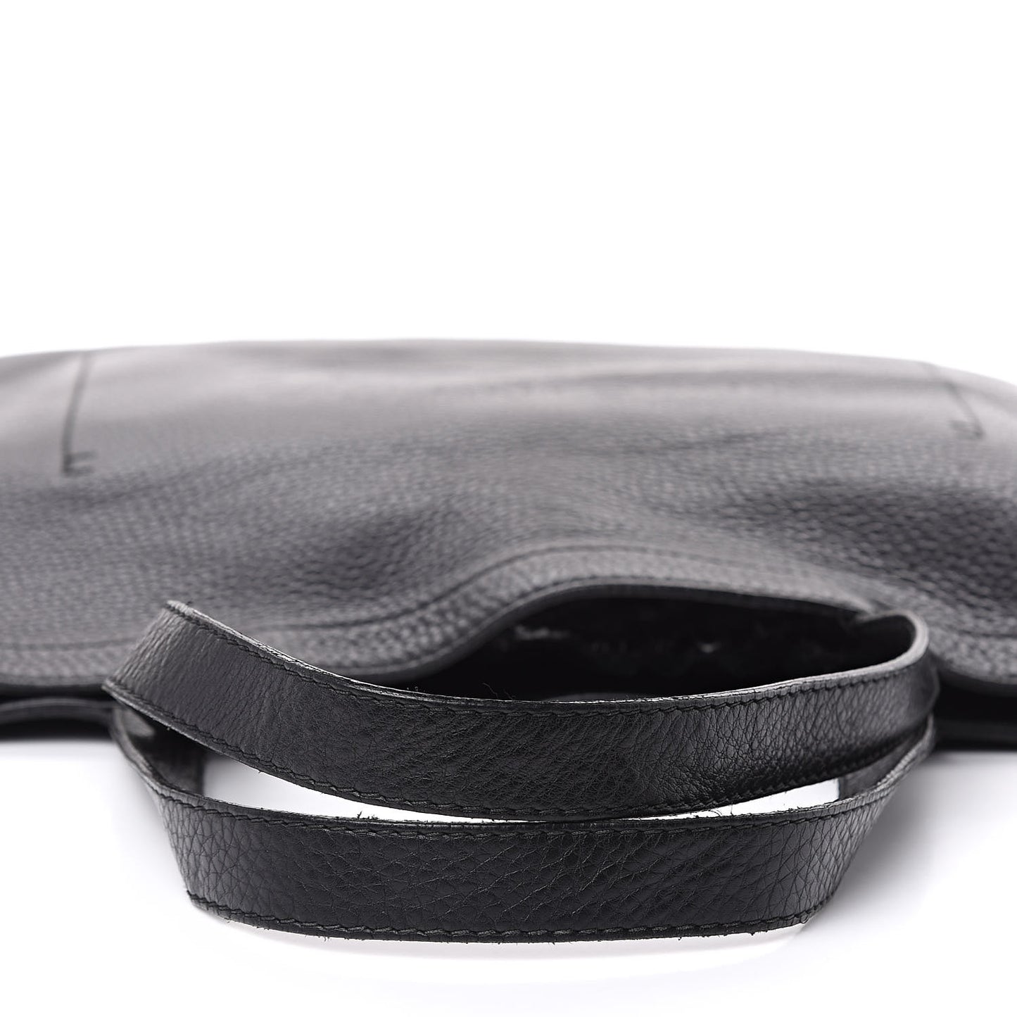 Calfskin Logo Tote Black
