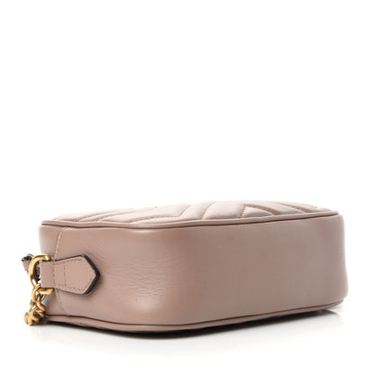Gucci Calfskin Matelasse Mini GG Marmont Chain Shoulder Bag Porcelain Rose 4 of 10