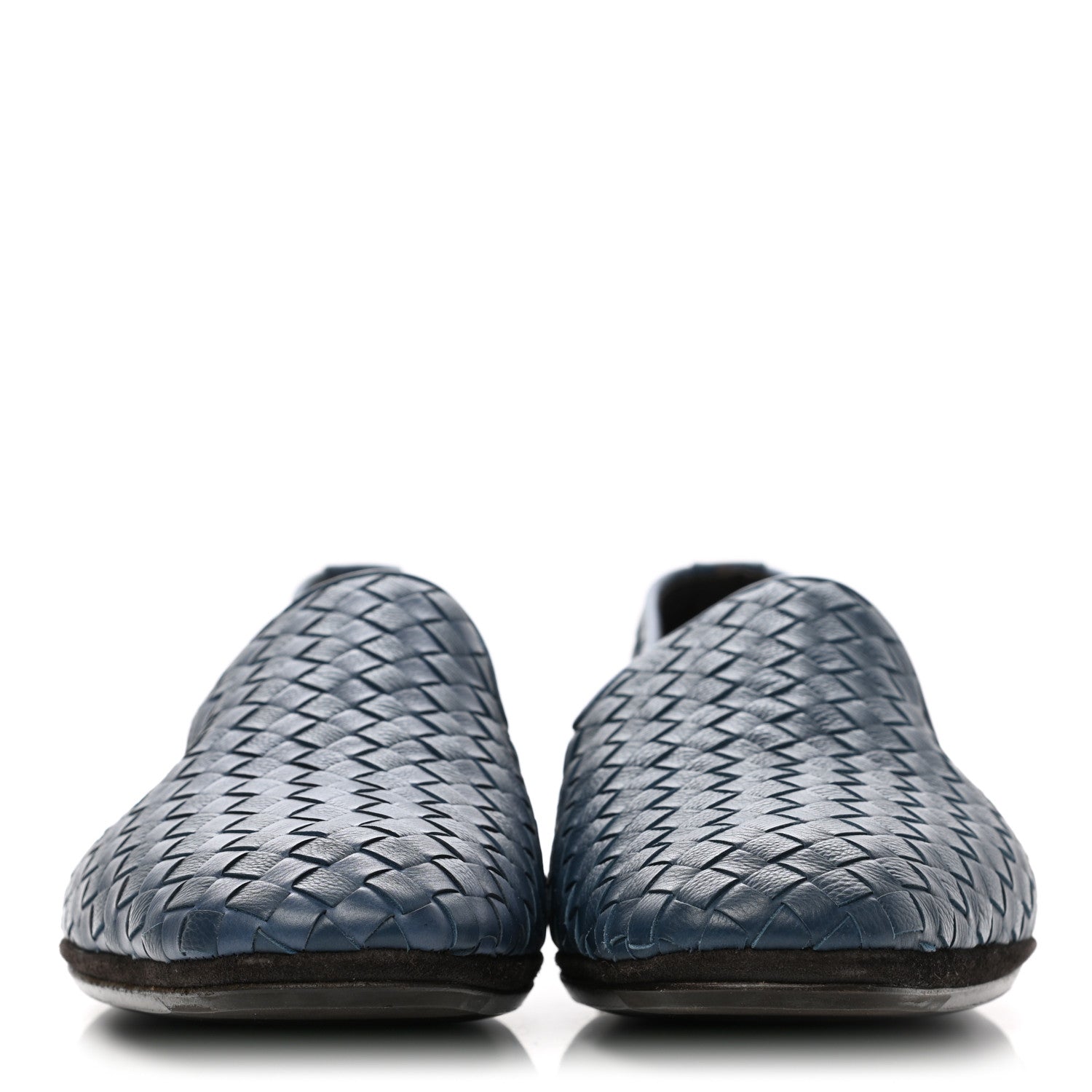 Bottega Veneta Nappa Intrecciato Mens Loafers 43 Deep Blue 2 of 7