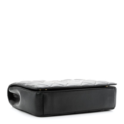 Chanel Lambskin Quilted Medium Diamond CC Flap Black 4 of 12