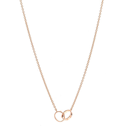 Cartier 18K Pink Gold Interlocking LOVE Necklace 1 of 6