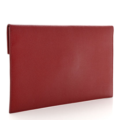 Saint Laurent Grain De Poudre Uptown Pouch Red 3 of 15