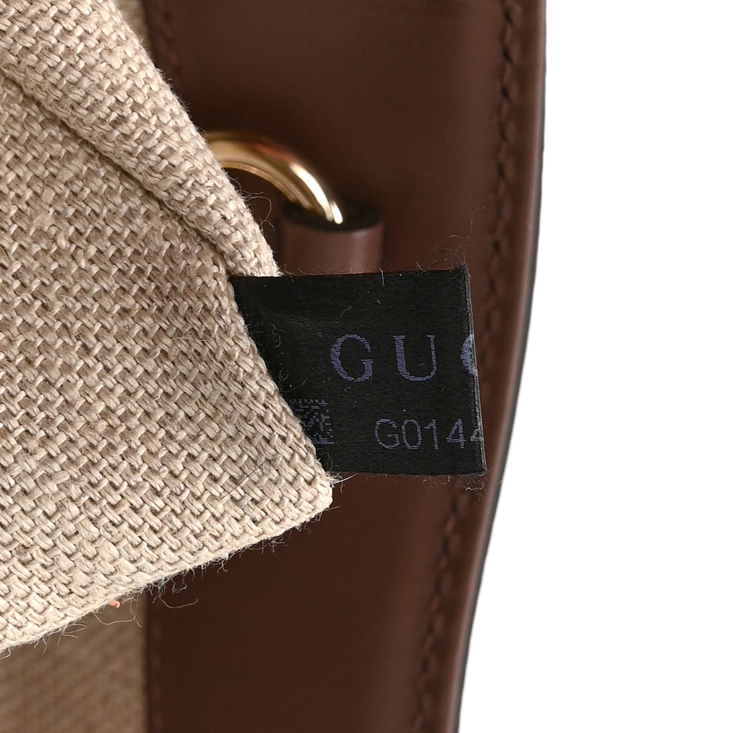 Canvas Calfskin Small Craft Tote Brown