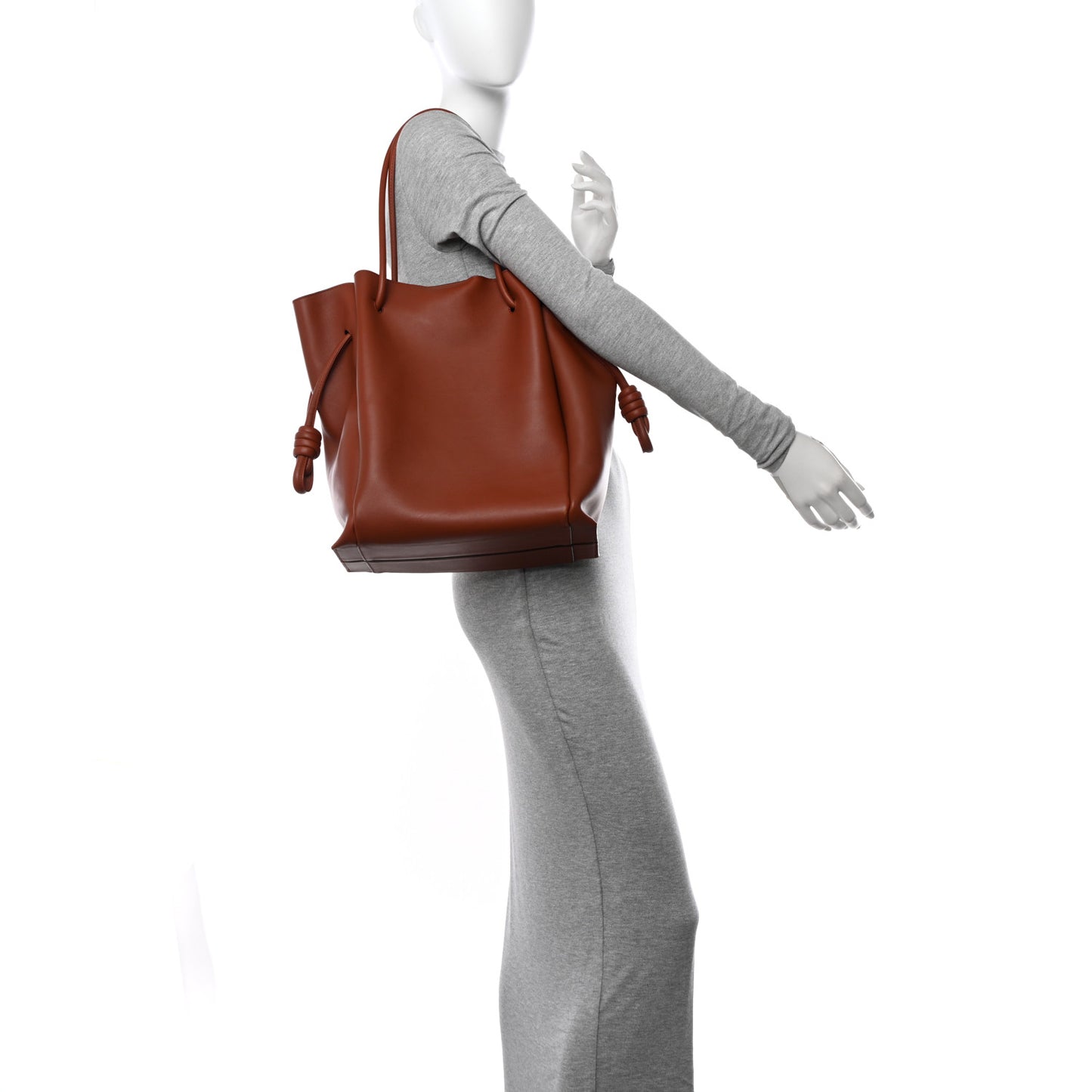 Calfskin Medium Flamenco Knot Bag Rust