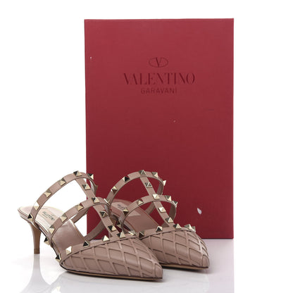 Valentino Garavani Calfskin Boudoir Rockstud 50mm Cage Mules 38 Rose Cannelle 11 of 11