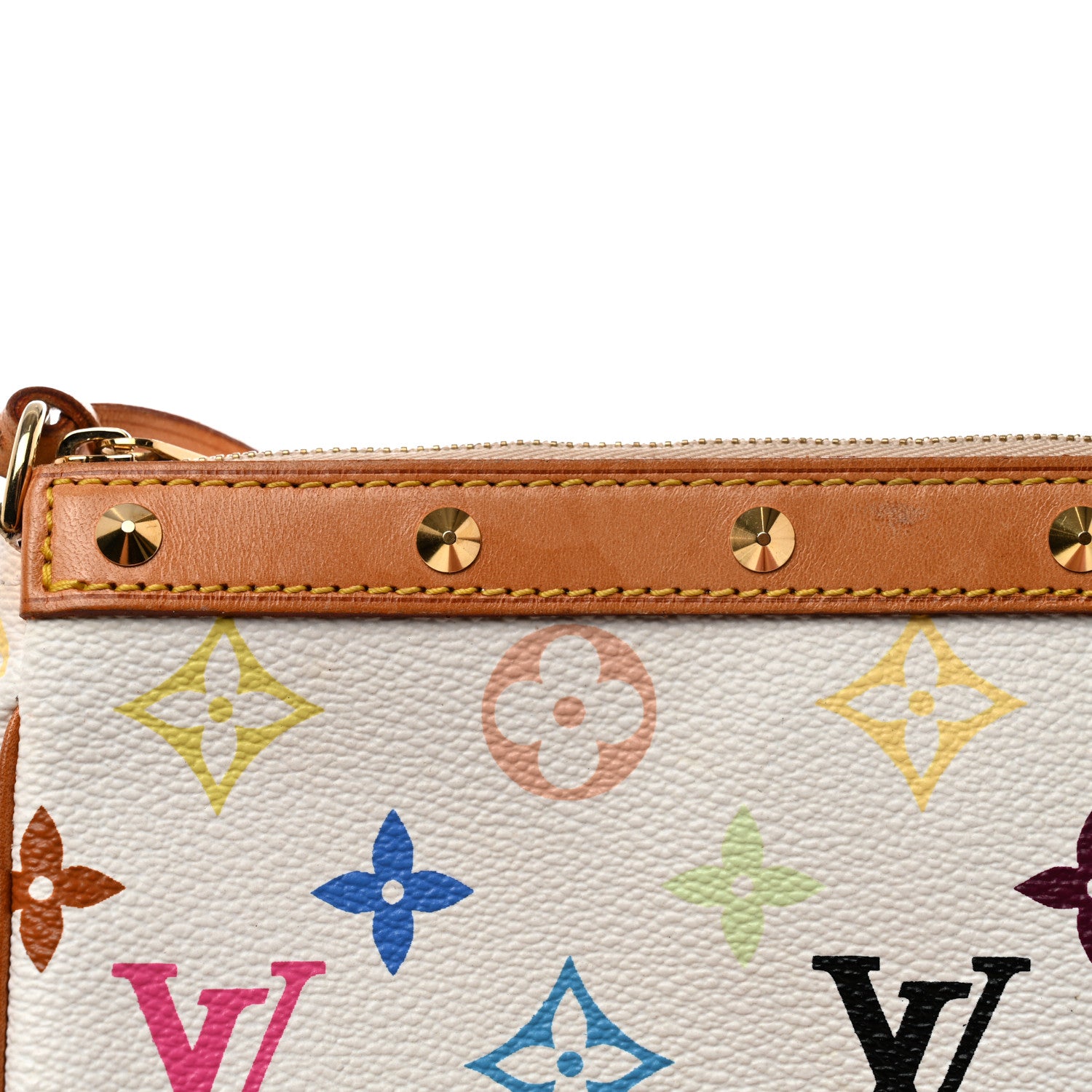 Louis Vuitton Monogram Multicolor Pochette Accessories White 8 of 9
