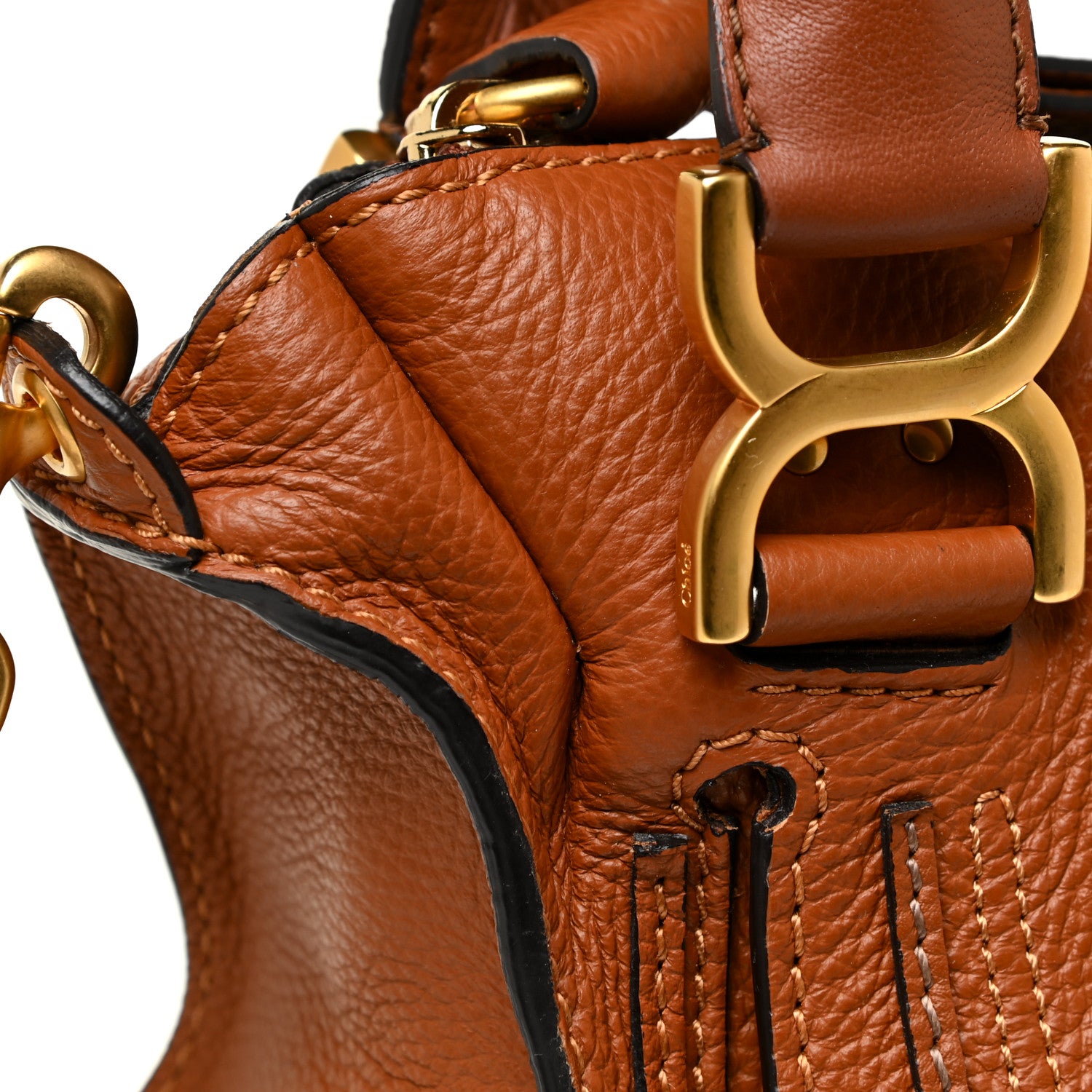 Chloe Calfskin Medium Marcie Satchel Tan 9 of 12
