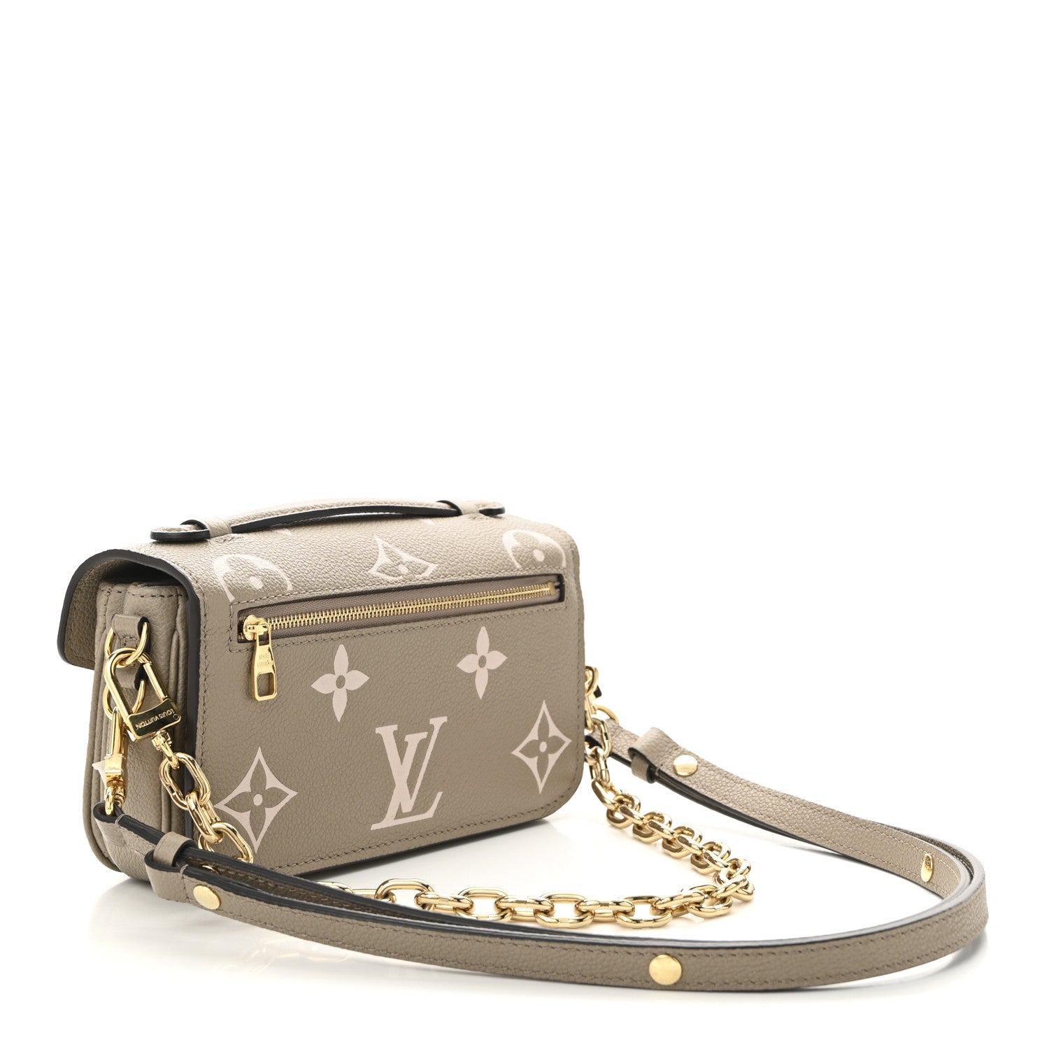 Louis Vuitton Empreinte Monogram Giant Pochette Metis East West Tourterelle Creme 3 of 10