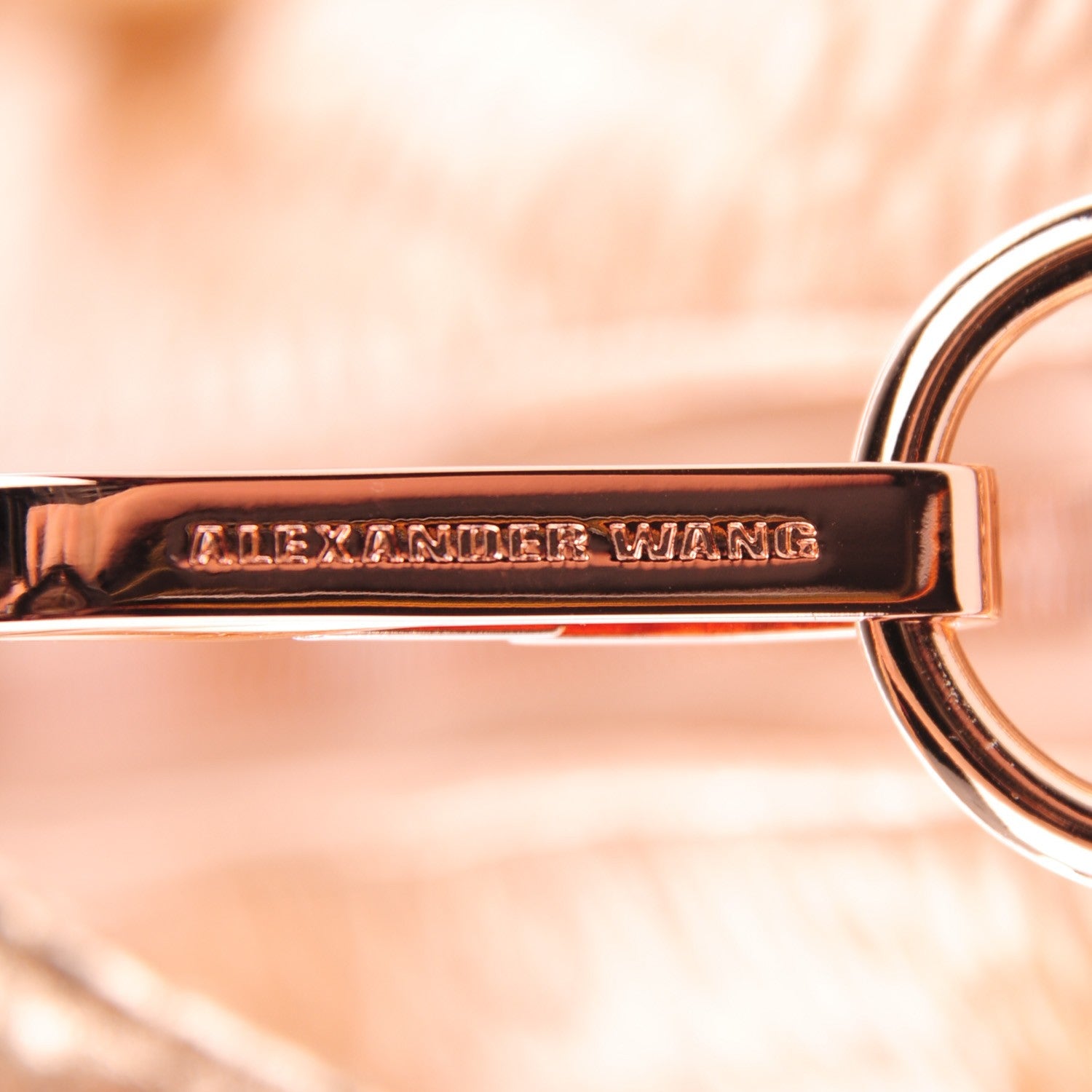 Alexander Wang Metallic Pebbled Lambskin Rocco Rose Gold Hardware 7 of 7