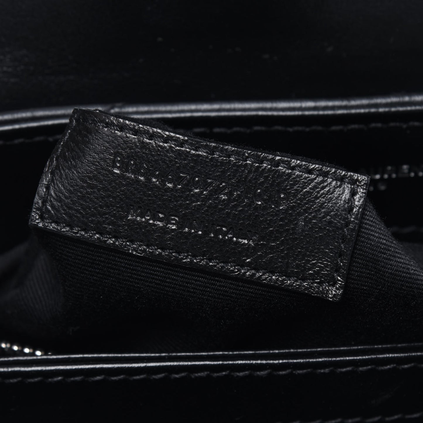 Calfskin Y Quilted Monogram Toy Loulou Crossbody Bag Black