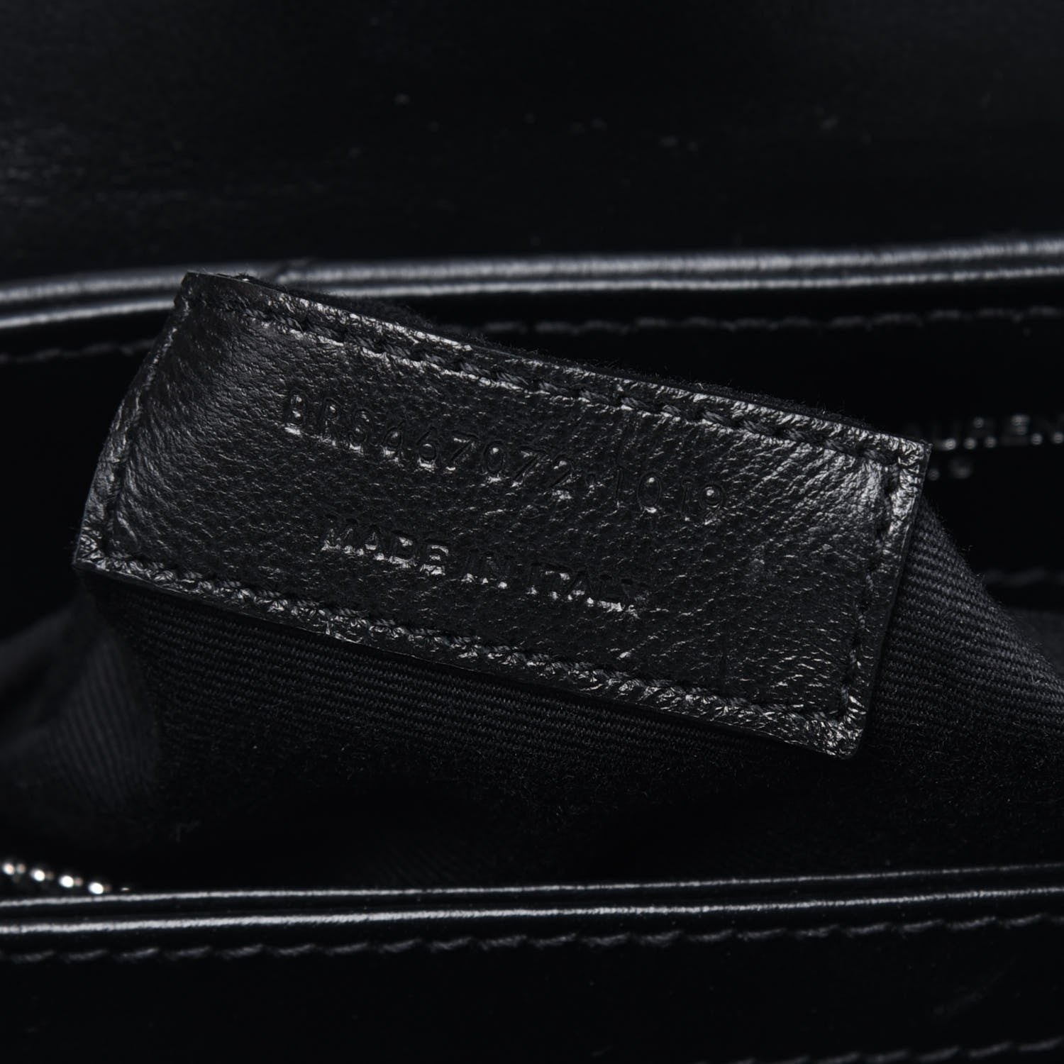 Saint Laurent Calfskin Y Quilted Monogram Toy Loulou Crossbody Bag Black 8 of 13