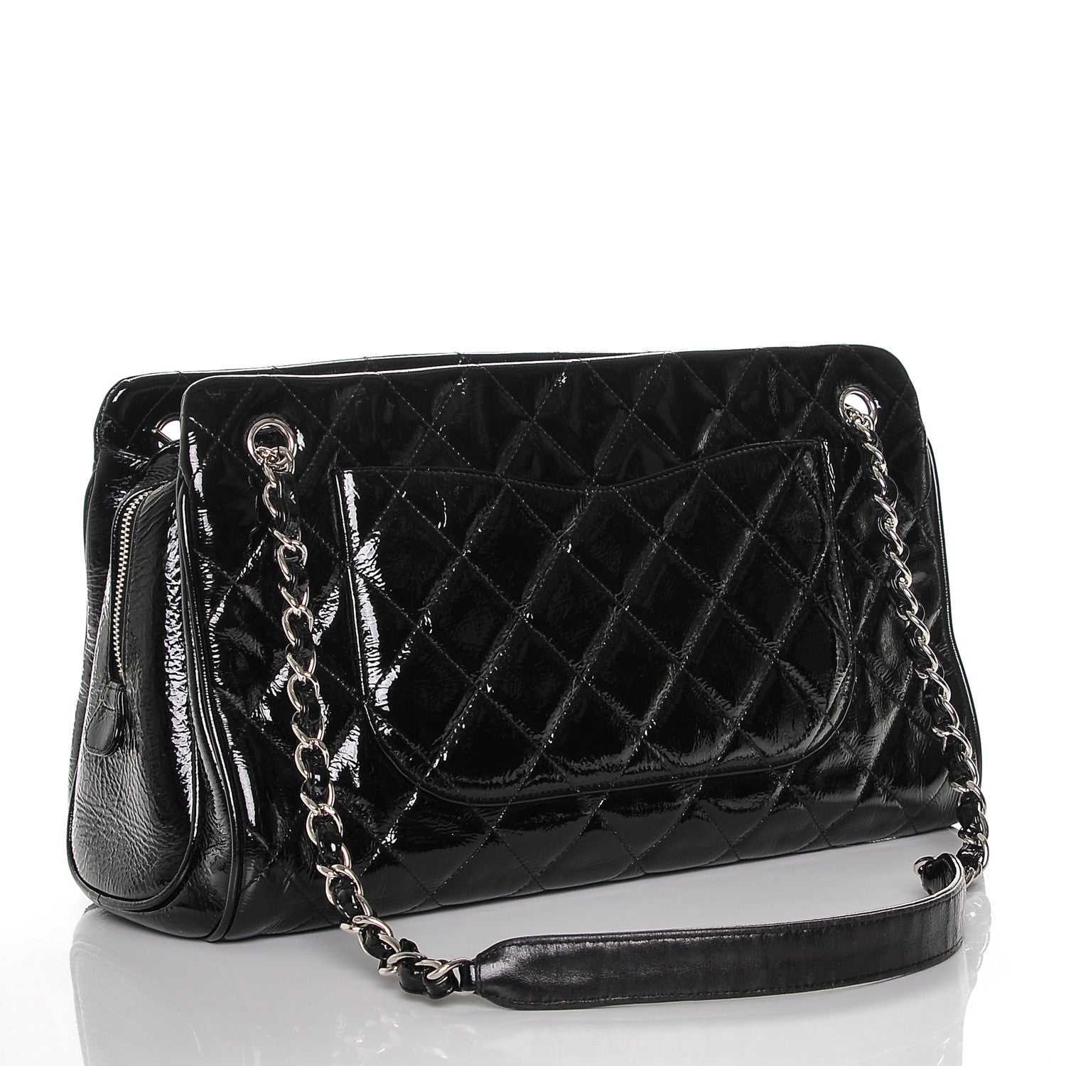 Chanel Patent Quilted Tote Black 3 of 7