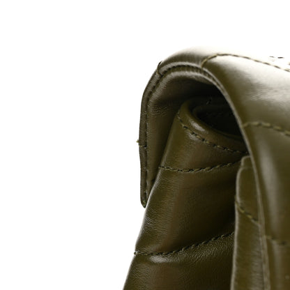 Saint Laurent Calfskin Y Quilted Monogram Medium Loulou Chain Satchel Military Olive 17 of 17