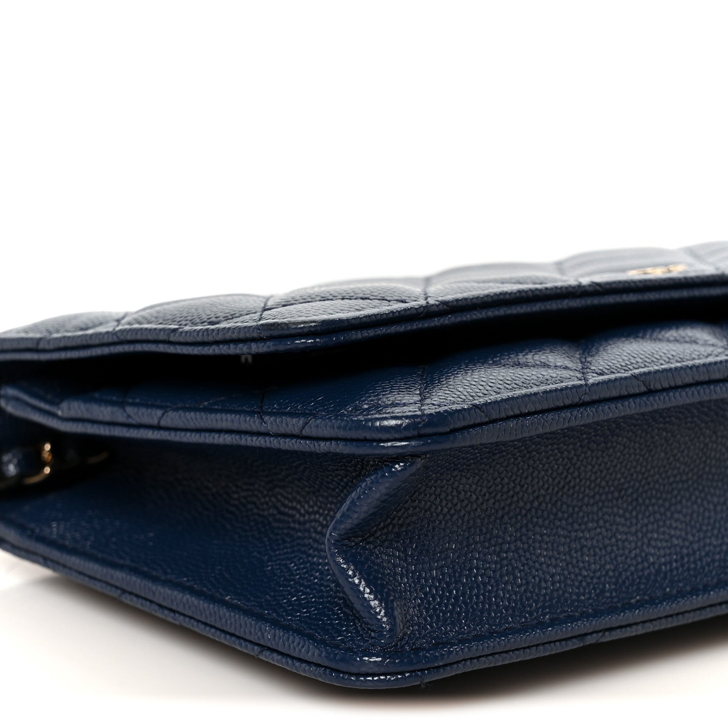 Chanel Caviar Quilted Wallet on Chain WOC Navy Blue 10 of 11