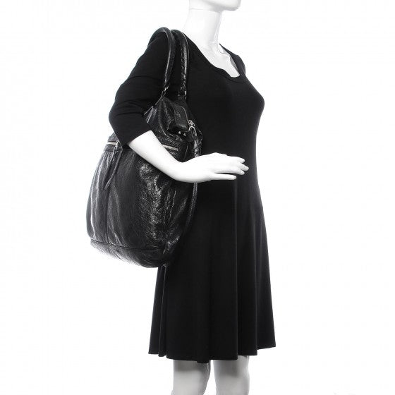 Balenciaga Agneau Classic Hardware Large Square Tote Black 10 of 15