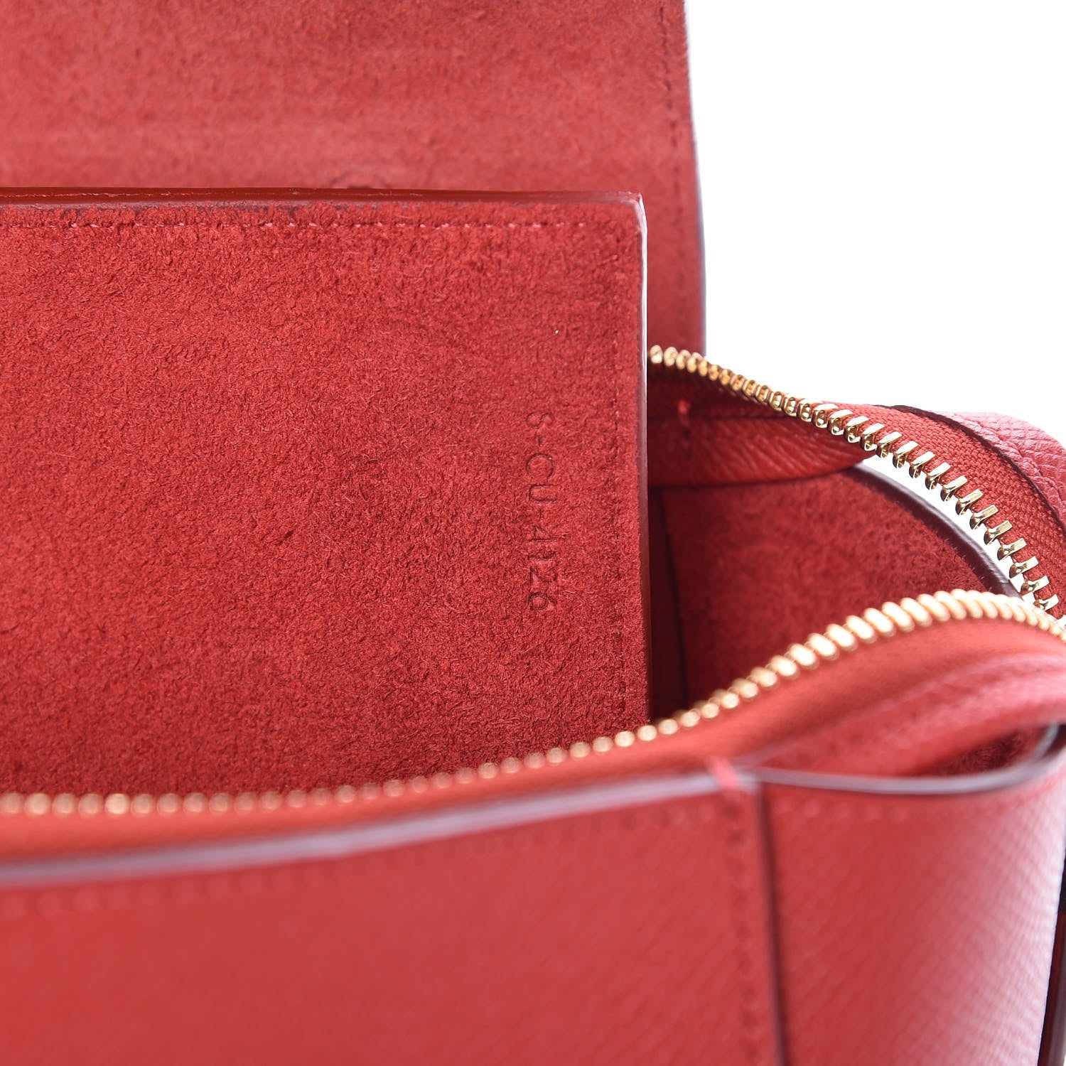 Celine Baby Grained Calfskin Micro Belt Bag Coquelicot 8 of 10