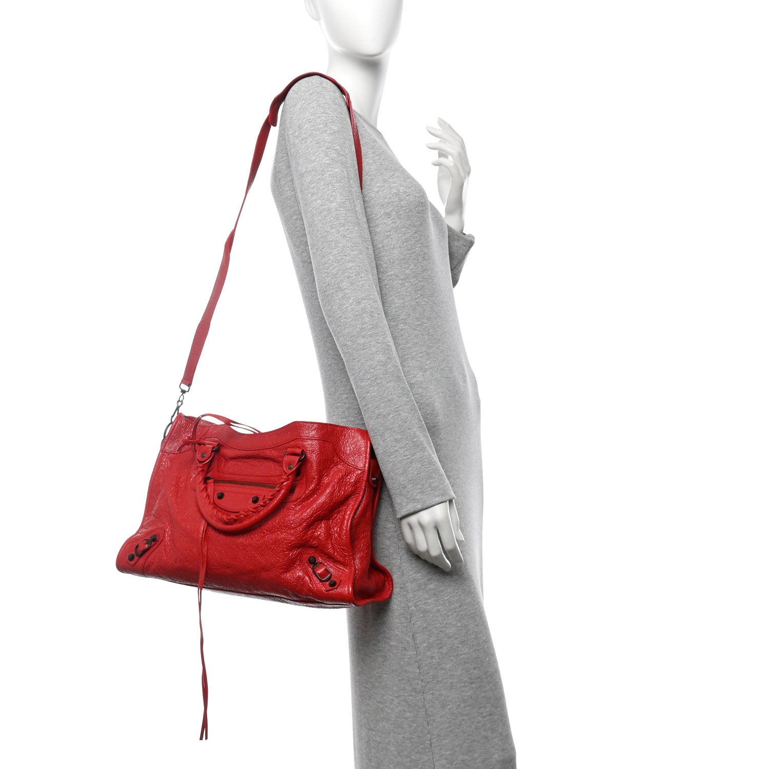 Balenciaga Agneau Classic Hardware City Rouge Tango 2 of 11