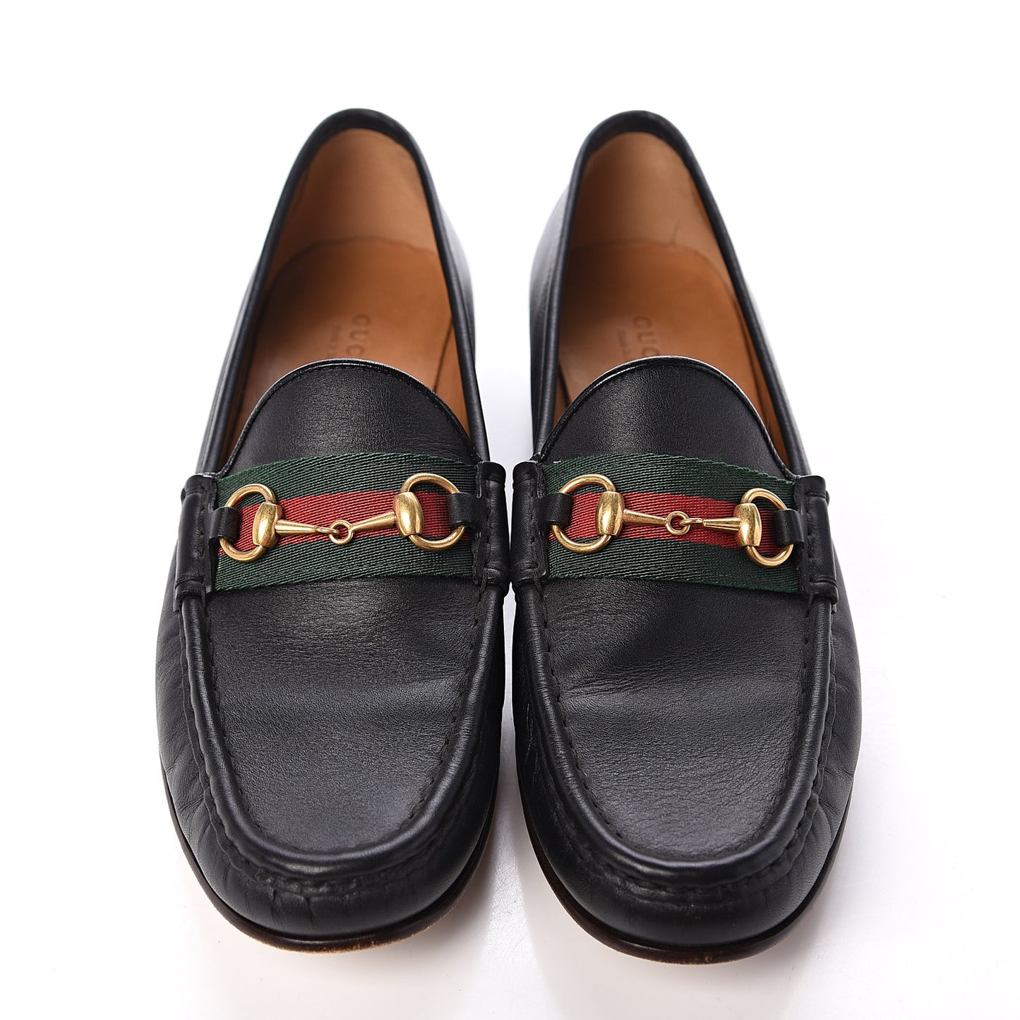 Calfskin Web Womens 1953 Horsebit Loafers 39 Black