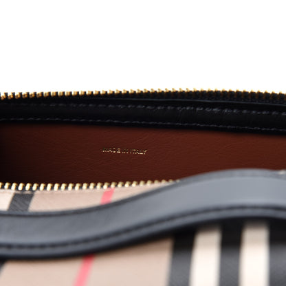 Burberry E-Canvas Calfskin Stripe Icon Barrel Bag Archive Beige 9 of 11