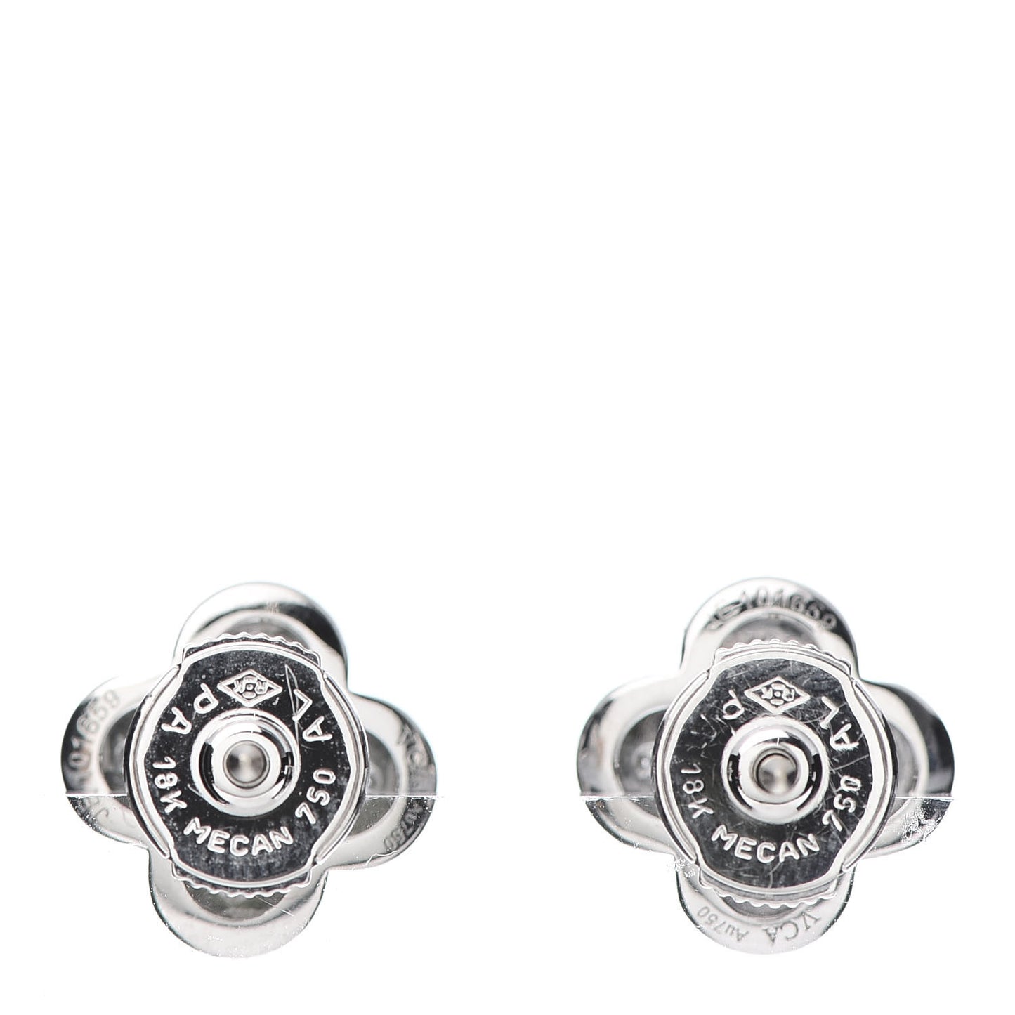 18K White Gold Diamond Pure Alhambra Earrings