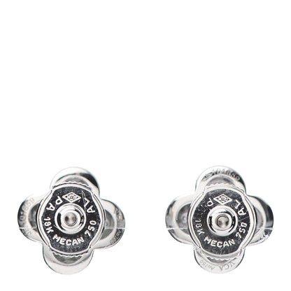 Van Cleef & Arpels 18K White Gold Diamond Pure Alhambra Earrings 4 of 4