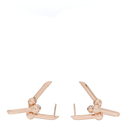 Tiffany 18K Rose Gold Large HardWear Link Earrings 3 of 5