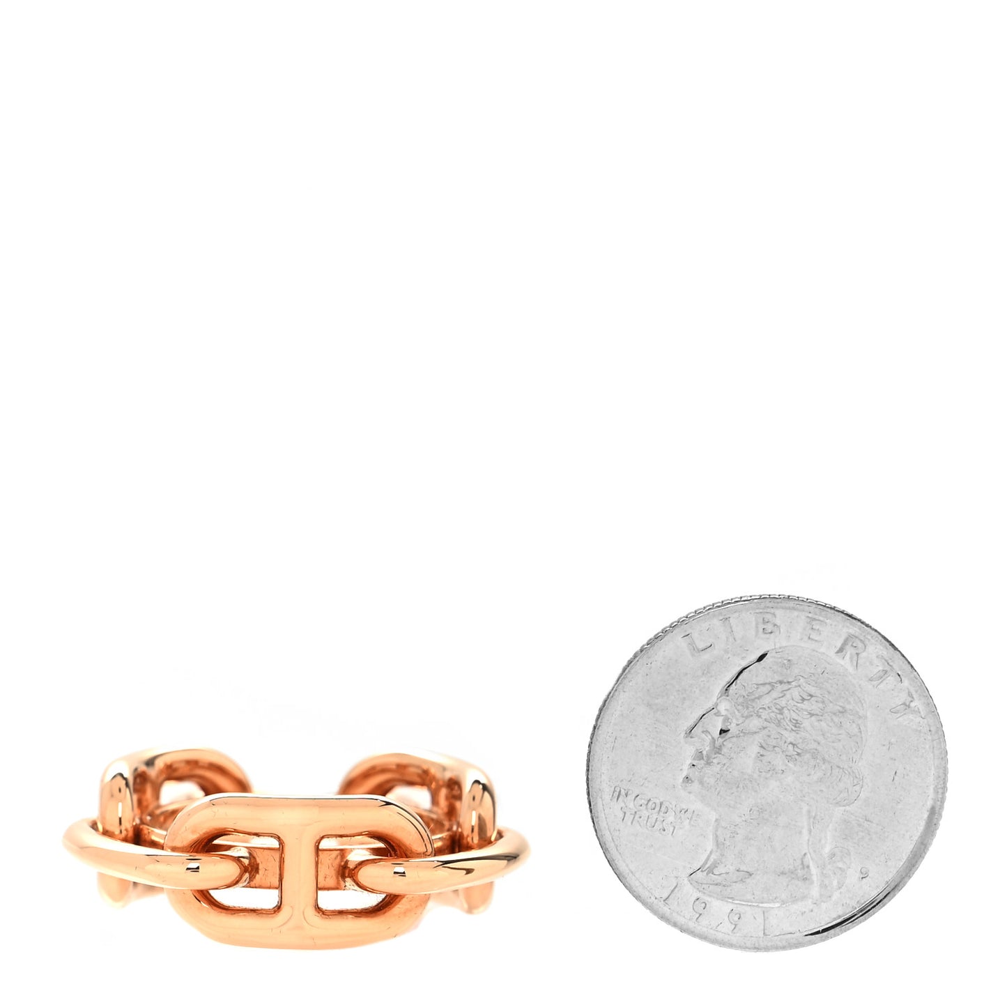 Plated Brass Regate Scarf Ring Plaqué Or Rose