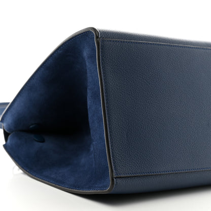 Celine Drummed Calfskin Suede Medium Trapeze Ocean Bue 8 of 12