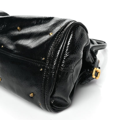 Chloe Crinkled Patent Medium Paddington Satchel Black 9 of 9