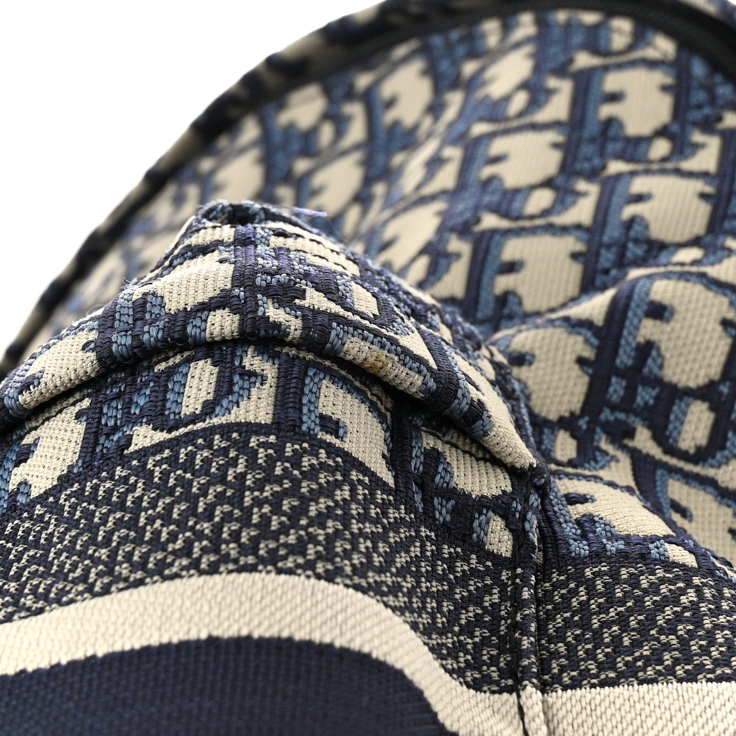 Christian Dior Oblique Diortravel Backpack Blue 13 of 14