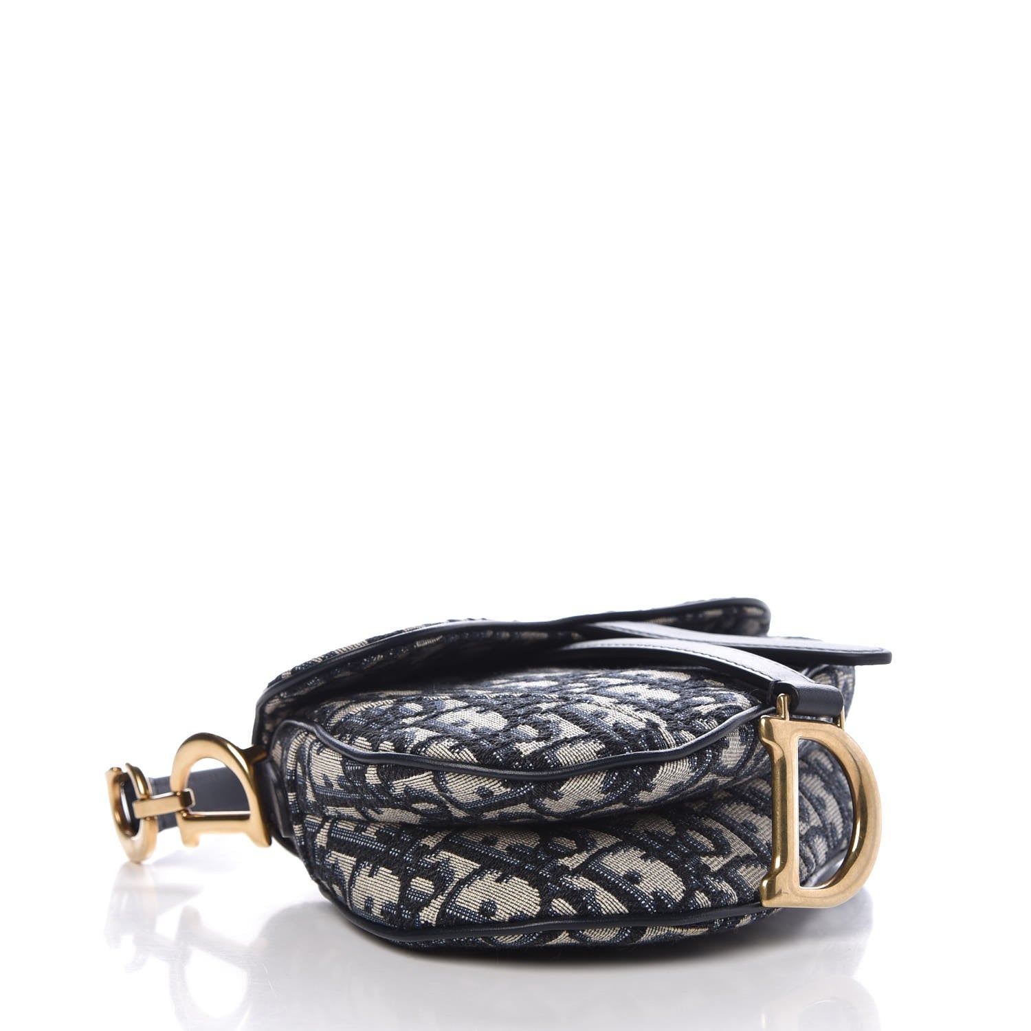 Christian Dior Oblique Mini Saddle Bag Blue 4 of 9