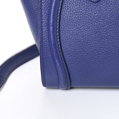 Celine Drummed Calfskin Nano Luggage Indigo 14 of 16