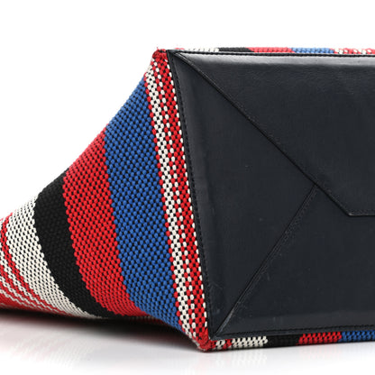 Celine Textile Striped Small Horizontal Cabas Phantom Navy Blue 7 of 8