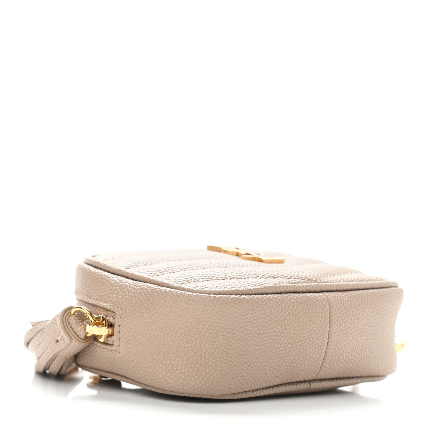 Grain De Poudre Matelasse Monogram Baby Lou Camera Bag Dark Beige