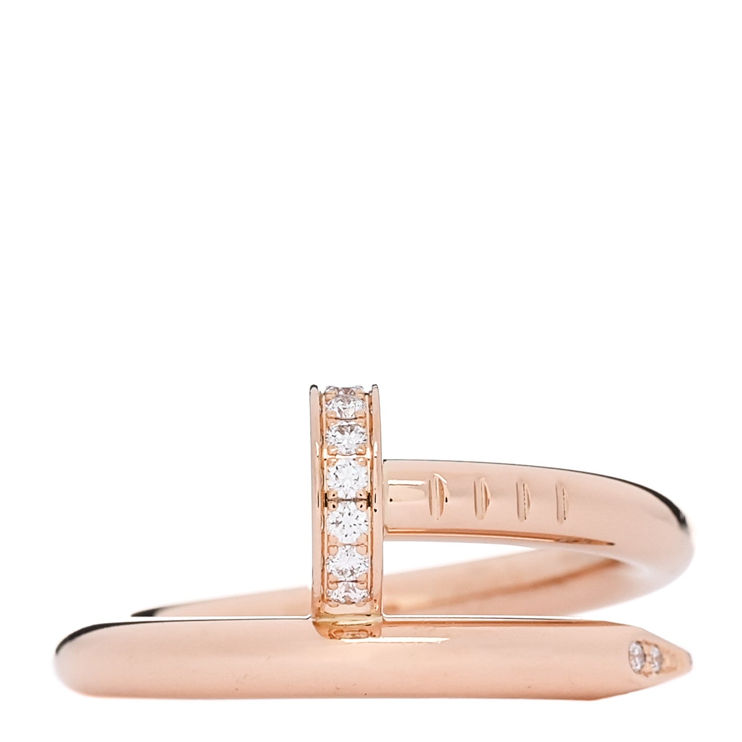 Cartier 18K Pink Gold Diamond Juste Un Clou Ring 49 5 1 of 6