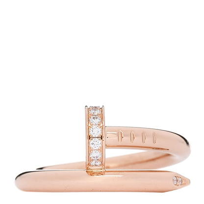 Cartier 18K Pink Gold Diamond Juste Un Clou Ring 49 5 1 of 6
