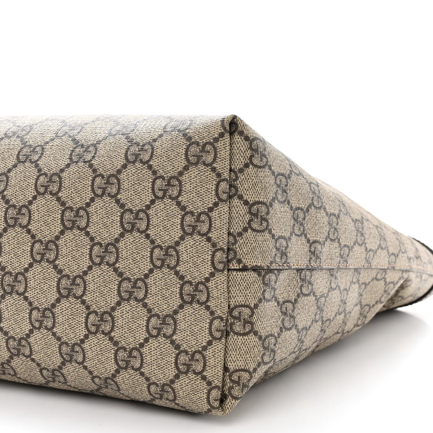 Gucci GG Supreme Monogram Textured Calfskin Web Medium Ophidia Shopping Tote Beige Ebony New Acero 10 of 10