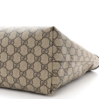 Gucci GG Supreme Monogram Textured Calfskin Web Medium Ophidia Shopping Tote Beige Ebony New Acero 10 of 10