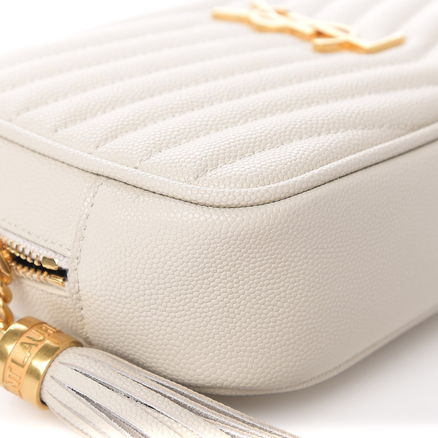 Saint Laurent Grain De Poudre Matelasse Monogram Mini Lou Camera Bag Crema Soft 5 of 11