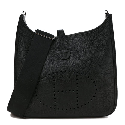 Hermes Taurillon Clemence Evelyne III PM Black 1 of 9