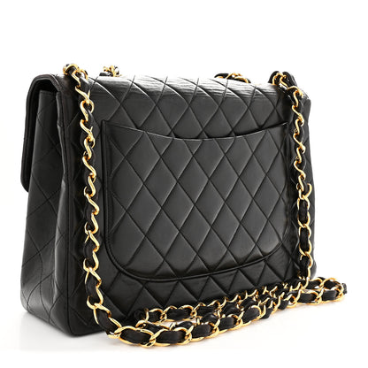Chanel Lambskin Quilted XL Jumbo Single Flap Black 3 of 11