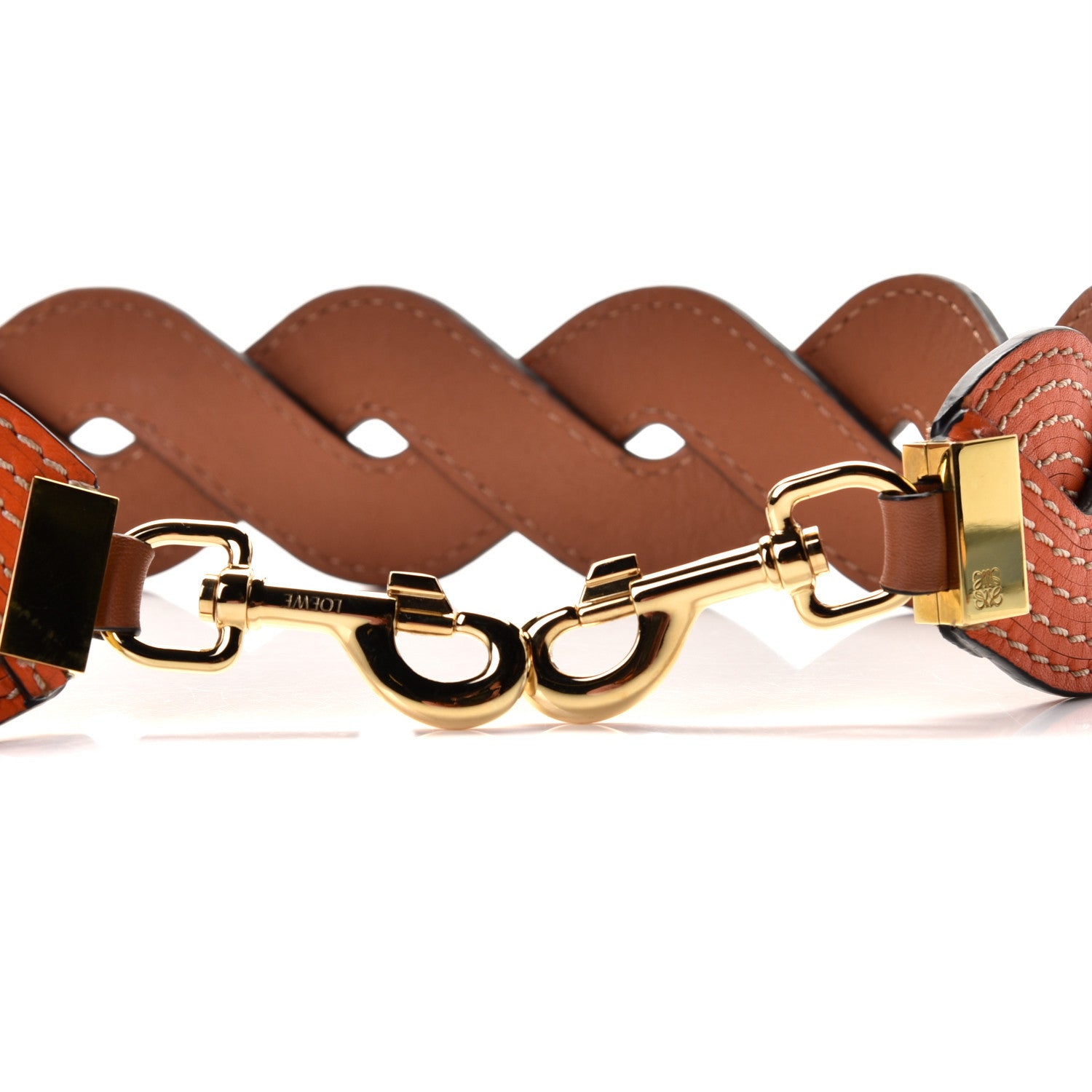 Loewe Calfskin Wavy Stitches Strap Tan Orange 2 of 4